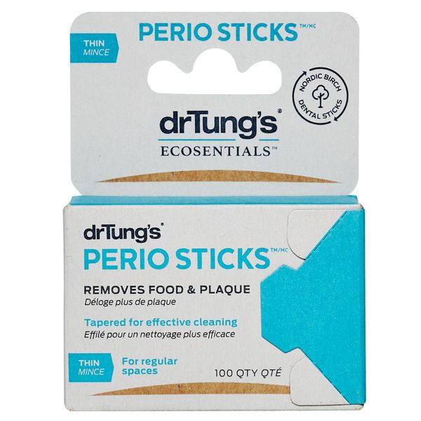 Dr. Tung's, Perio Sticks, Plaque Removers, Thin, 80 Sticks