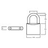 Henry Squire Lion Premium Solid Brass 5 pin Long Shackle Double Locking Padlock, 39.5 mm (Length)