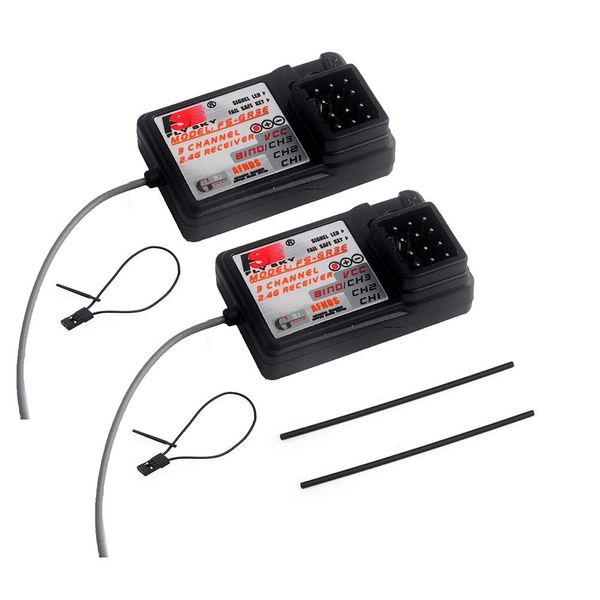 2pcs Flysky FS-GR3E Receiver 2.4G 3CH Receiver 140 Band 20dBm NV14, FS-i6S,FS-i6X, FS-i6, FS-i10,FS-i8,FS-i4,FS-i4X,FS-TH9X,FS-GT5,FS-iT4S,FS-GT2E,FS-GT2E,FS-GT2E GT2F, F. S-GT2G for RC Car Boat