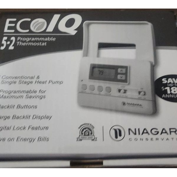 Niagara Conservation ECOIQ 5-2 Programmable Thermostat New In Box