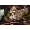 Viking Hair & Beard Jewellery Thoralf 20 mm Thor's Hammer Pearl Bronze, Bronze, No Gemstone