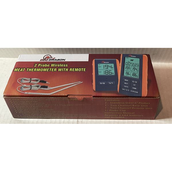 ⚡️BBQ Dragon 2-Probe Wireless Digital Meat Thermometer with Remote BBQD365