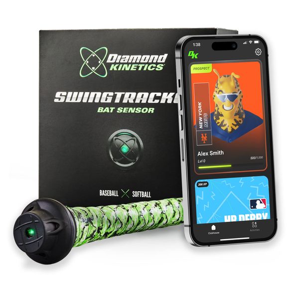 Diamond Kinetics SwingTracker Bat Sensor and Swing Analyzer with Free 1-Year Membership for Baseball and Softball