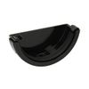 POLYPIPE RR107 Black External Stopend for 112mm Half Round guttering System