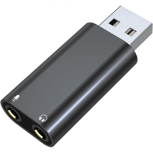 pastall Upgraded USB to 3.5mm Jack Audio Adapter, External Stereo Sound Card, PS4/PS5/Headphone/Mac/Linux/Laptop/Desktops/Docking Station Compatible