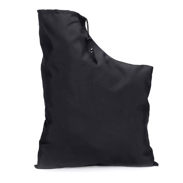 Shiwaki Blower Leaf Bag 17 X 23 Inches, Black Leaf Blower Replacement Bag Leaf Blower Vacuum Bag Waterproof Oxford Cloth with Zipper and Drawstring