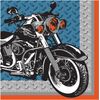 Creative Converting 16 Count 3 Ply Cycle Shop Lunch Napkins, Silver/Blue/Orange