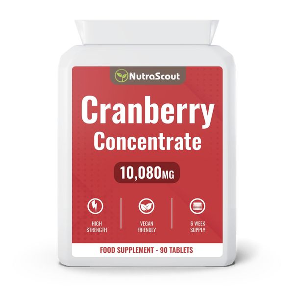 #1 Cranberry Tablets for Urinary Tract Health | High Strength 36x Concentrated Cranberry Supplement for Women UTIs | Vegan Friendly, UK Made, Lab Tested | 90 Vegetarian Tablets