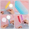 Framendino, 8 Pack Beadable Combs DIY with 8 Pack Mirrors Set Plastic Rat Tail Hand Handle for Crafts