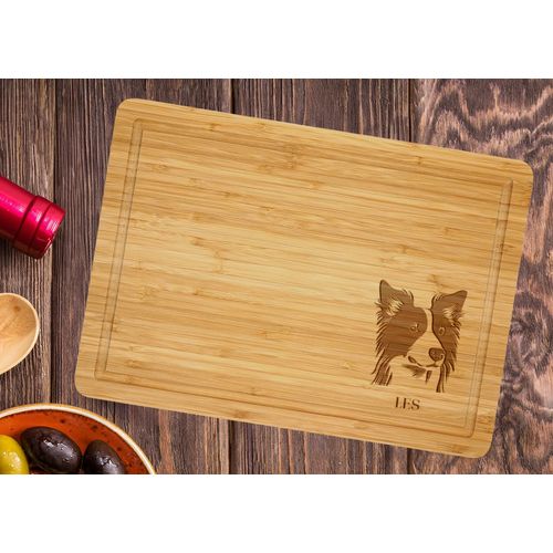 Personalized Dog Engraved Natural Bamboo Cutting Board, Customized Charcuterie Boards for Dog Owners, Dog Charcuterie Boards, Custom Chopping Blocks