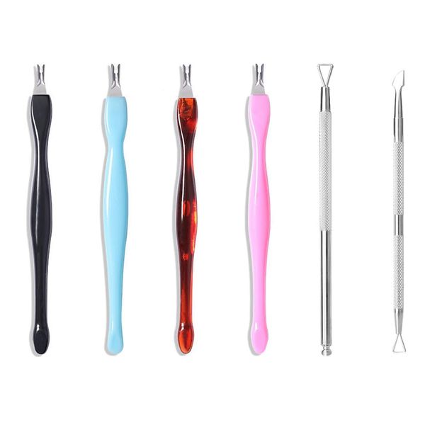 Tadipri Forchetta Per Cuticole 4 Pezzi E Kit Professionale Cuticle Pusher 2 Pezzi, Spingi Cuticole Con Punta In Acciaio Forcella Per Nail Art, Taglierina Per Cuticole, Scrub Remover, Strumento Per Pe