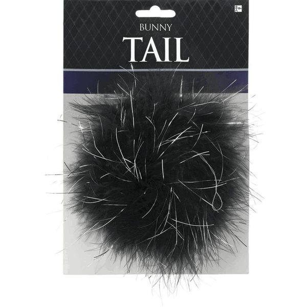 amscan Black Bunny Tail - One Size - 1 Pc