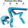 Quick Change Capo for 6-String Acoustic & Electric Guitars, Classical Guitar & Ukulele - Blue