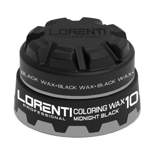 LORENTI TOKYO & SEOUL Colour Hair Wax Black No. 10 150 ml | Gel Wax with Wet Effect | Hair Wax with Colour and Shine | Hair Gel Men | Hair Gel Wax | Colour Styling Wax Black