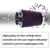 High Flow Cold Air Intake Purple Air Filter Replacement 3",3.5",4" Inlet, 9"Tall