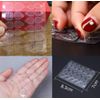 YFFSFDC Double Sided Tape for Nails, Super Strong Double-Sided Tape, Nail Adhesive, Tip Art Fake Nails, DIY Jelly Nail Art Sticker Decals, Set of 20