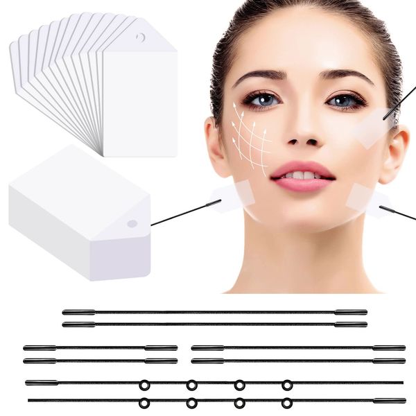 Face Lifting Tape,Facelifting Tape Unsichtbare Facelifting Aufkleber,V-Form Instant Invisible Face, Neck and Eye Lift,Make-up Facelifting Werkzeuge Für Gesicht,60pcs