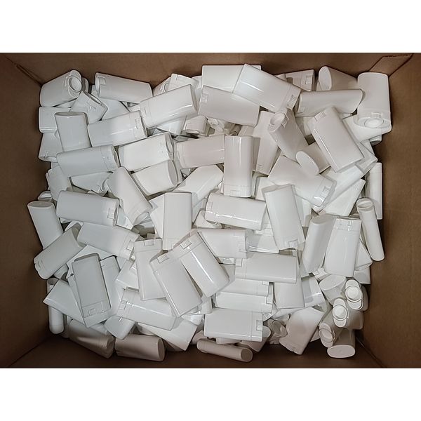 100  Pack 15g Plastic Oval Deodorant Containers Empty Lipstick Balm Tubes Twist