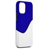 iPhone 14 Plus GEOMETRIC TWO TONE WAVE PATTERN ULTRAMARINE BLUE AND WHITE Case