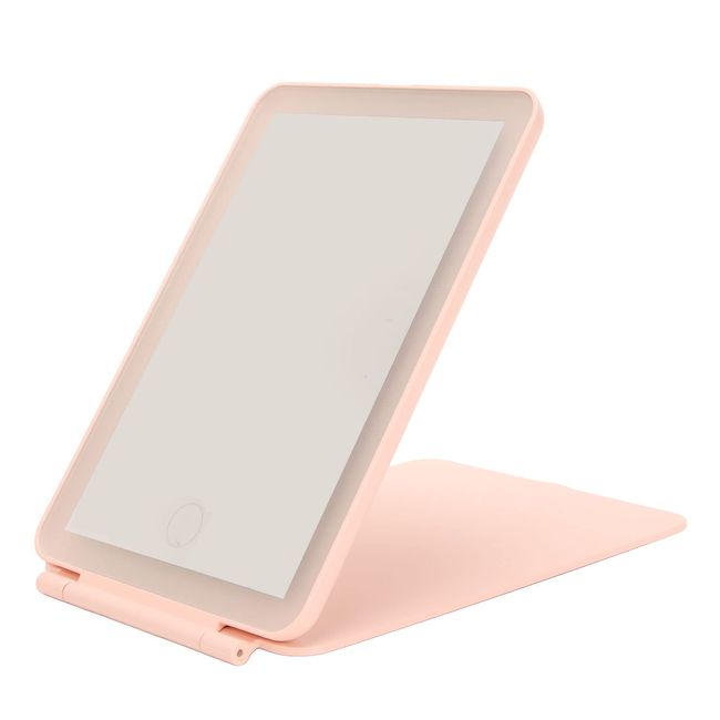 LED Light Mirror, Portable Light Makeup Mirror, Lightweight 300 Degree Adjustment, 10x Magnifier for Women and Home (Pink)
