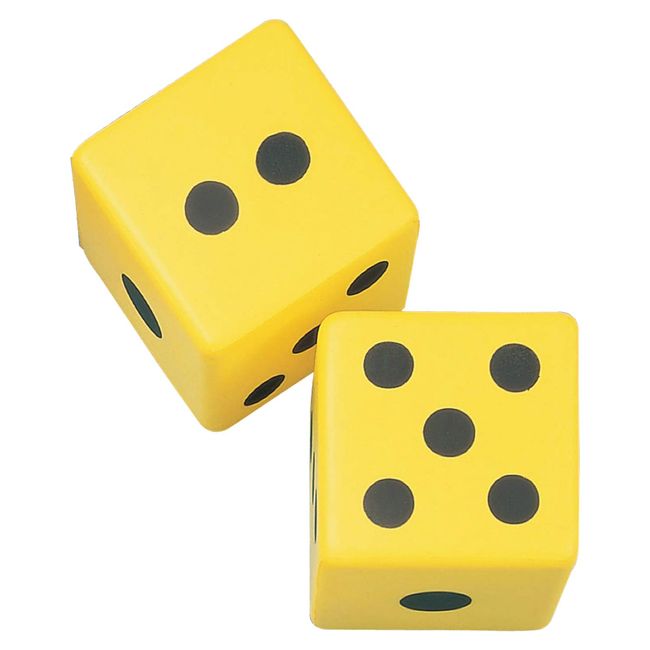 Champion Sports 6 Inch Coated Foam Dice (2 count)