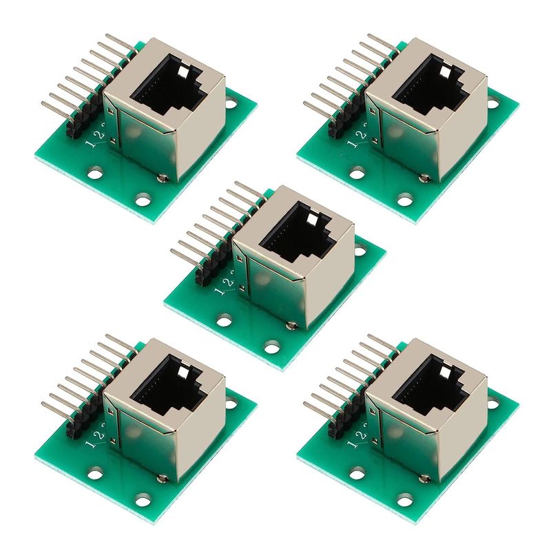 PENGLIN 5PCS RJ45 Vertical Socket Connector Breakout Board 8-pin ...