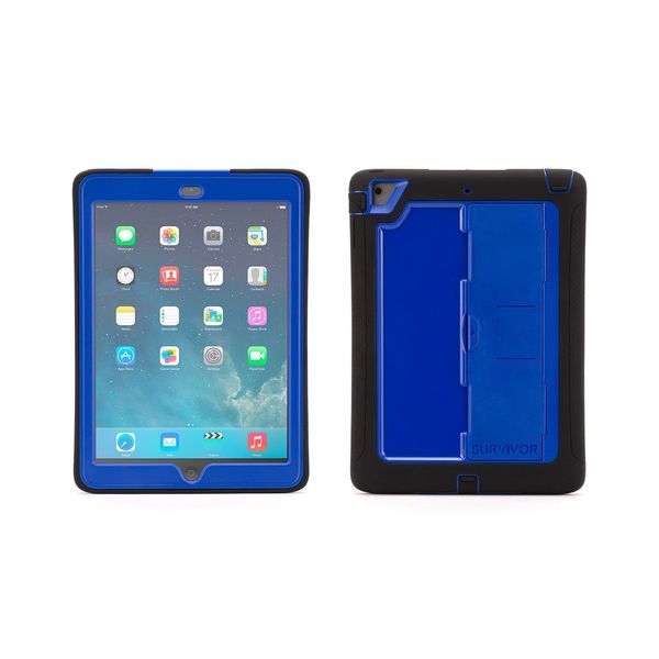 Griffin Survivor Slim Case for iPad Air - Black/Blue/Blue
