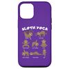 Hülle für iPhone 14 Pro Cute Sloth Yoga Pose Exercise Stretch Workout Meditation