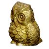 Purpledip Brass Statue 'Wise Owl': Collectible Decor Idol (10322)