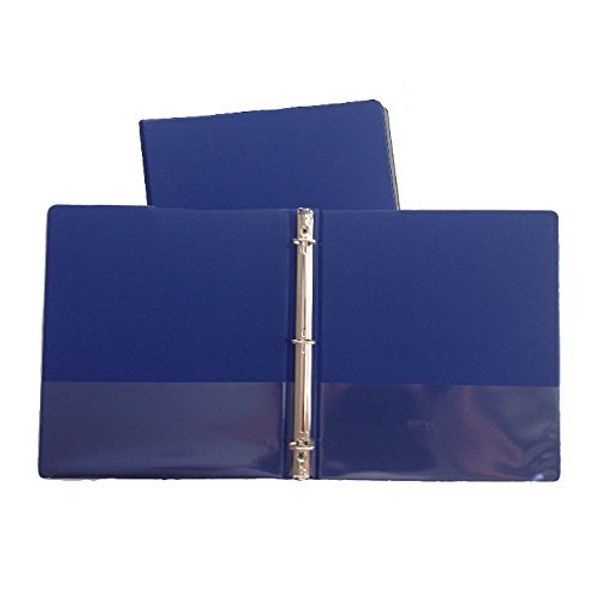 Blue Vinyl Standard 3-Ring Binders, 1/2-Inch, for 8.5" x 11" Sheets, 4 pack