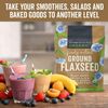 Organic Ground Flaxseed - Premium Quality Plant-based Protein And