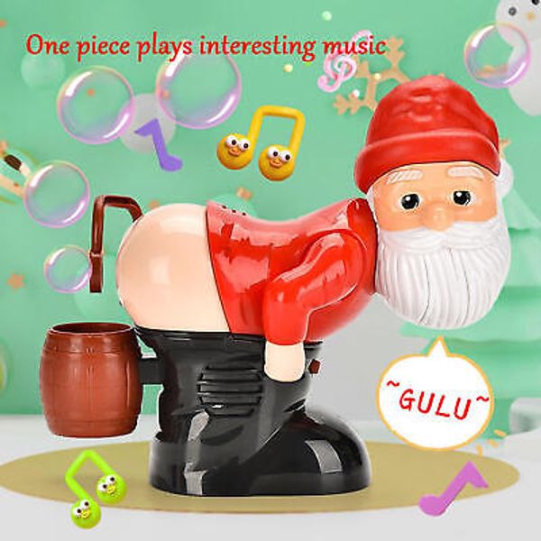 Santa Claus Bubble Machine Christmas Funny Bubble Toy Electric Santa Butt Bubble