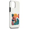 Surfing Capybara Retro Sunset Beach Ocean Wave Summer Vibes Case for iPhone 12 mini