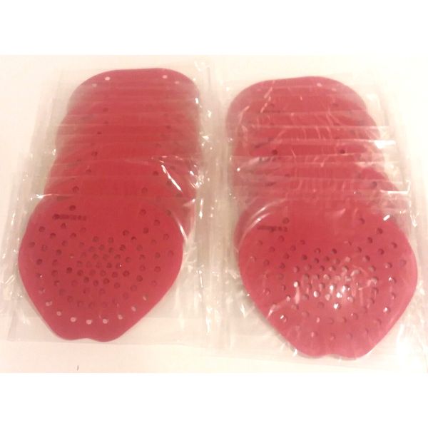 Lot of 24 Hospeco Health Gards CHERRY 03901 Vinyl Urinal Screens RED New