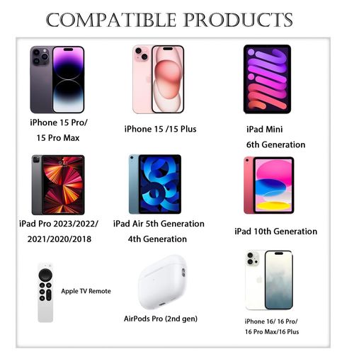 Car Carplay Cable for iPhone 15/16, 15/16 Pro Max 15/16 Plus Cable, USB A to USB C for iPad 10th Gen iPad Pro iPad Air 5th 4th Mini 6th Gen, AirPods Pro (2nd Gen) Car Charger Cable Replacement (3.3FT)