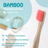 24 Pcs Kids Bamboo Toothbrushes Soft Bristle Toddler Toothbrush BPA Free Wooden Travel Toothbrushes for Kids Children Home Travel School Teeth Oral Dental Care, 5.7 Inches, Individually Wrapped