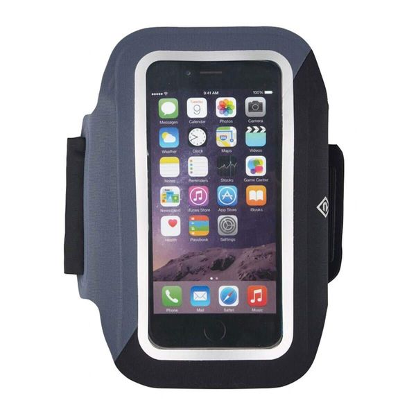 Ronhill Phone Armband - Black/Charcoal, O/Small