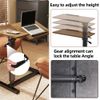 Height Adjustable Overbed Bedside Desk Movable Sofa Laptop Table Folding Tilting