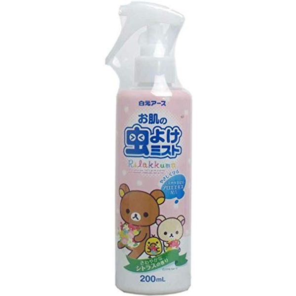 Skin Insect Repellent Mist Rilakkuma Citrus Scent, 6.8 fl oz (200 ml) x 4 Packs