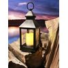 Black Decorative Lantern S/8 - 4 Hour Timer, Remote Control - 9 3/8"H - #9634-8