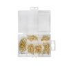 Cogex 85272 Hinge Hook Assortment, Gold, Set of 78 Pieces