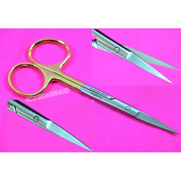 2 Premium GERMAN Supercut TC Iris Scissors 4.5" Str Surgical Dental Instruments 