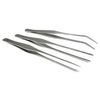 3 Pcs Tweezers Set 7" Utility General Purpose Bent, Straight Blunt & Pointed Tip