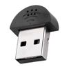 Ouitble Mini Microphone, 2.0 Portable USB Studio Speech Microphone Tiny Recording MIC Adapter Plug-and-Play Desktop Laptop MIC for Computer PC (Black)