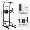 Pooboo Power Tower Strength Training Dip Station Pull Up Dip Exercise Equipment