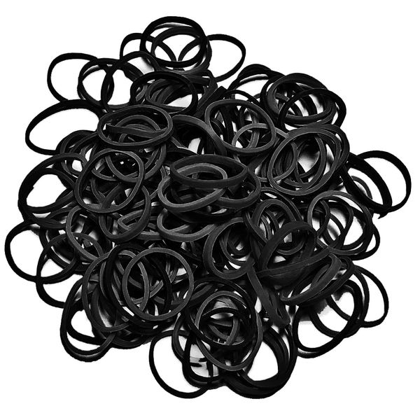 Sale! Pet Supply 200 Pack Tiny Rubber Bands Dog Hair Ties.1/2" Clear or Colored Rubber Bands for Hair,Mini Rubber Bands for Hair,Dog Grooming Top Knots,Dog Bows,Braids,and Dreadlocks (Black 200ct)