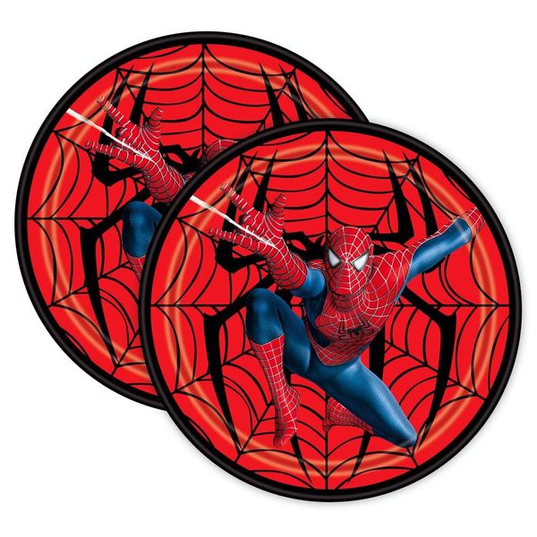 i-QiQi Spiderman Birthday Party | Decorations Tableware for 16Pack 7inch Paper Plates Superhero Plates Spiderman Plates for Boys Birthday Spiderman Cosplay Party Supplies Decor