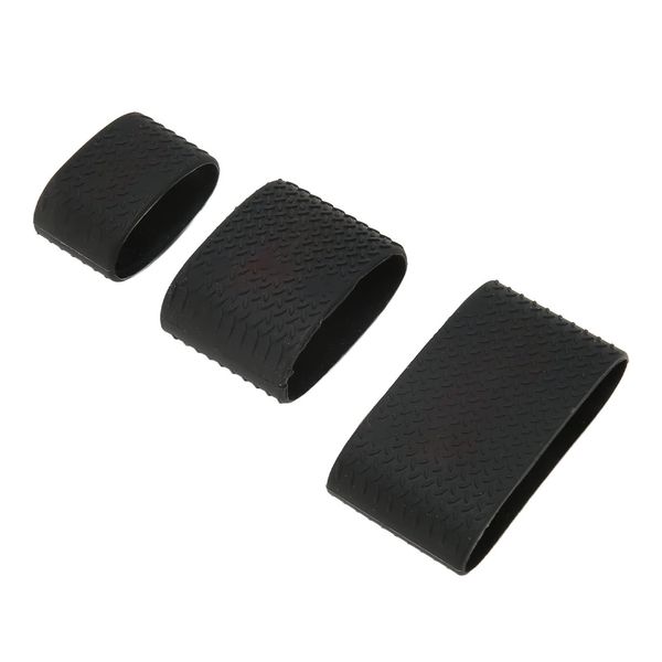 3Pcs Black Non-slip Clipper Grip Hair Clips Silicone Cover Barber Sleeve Heat Resistant for Hair Clipper Hair Mat