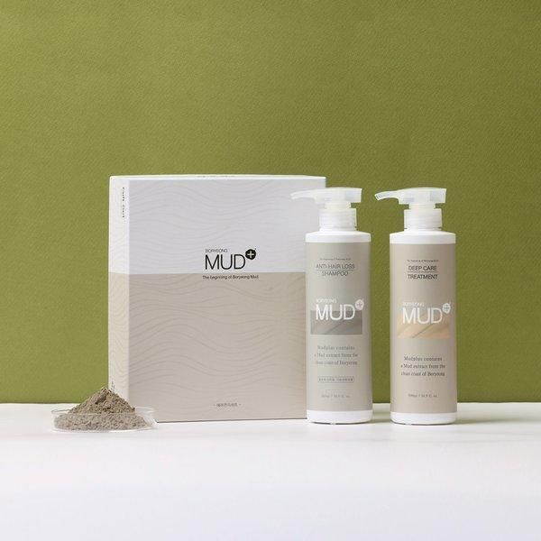 [Boryeong Mud]Boryeong Mud 2 Types Hair Care Anti-Hair Loss Shampoo Treatment Cleanser