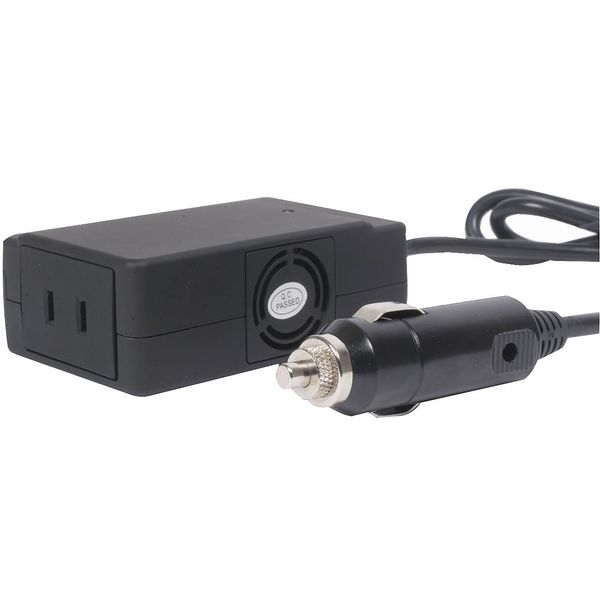 PRI-120W Rubber Car Inverter with Cooling Fan, AC 100V + 2 USB Ports, PRI-120W